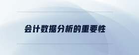 會計數(shù)據(jù)分析的重要性