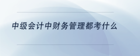 中級(jí)會(huì)計(jì)中財(cái)務(wù)管理都考什么
