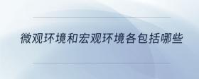 微觀環(huán)境和宏觀環(huán)境各包括哪些
