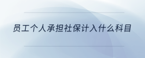 員工個(gè)人承擔(dān)社保計(jì)入什么科目